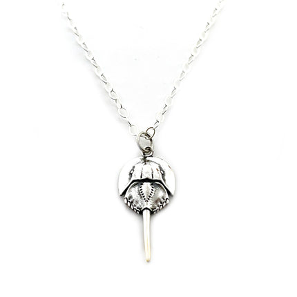 Sterling Silver Horseshoe Crab Charm Necklace