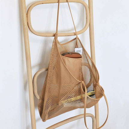 HOXIS Mesh Beach Tote Women's Shoulder Bag
