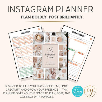 Instagram Planner | 34-Page Canva Template