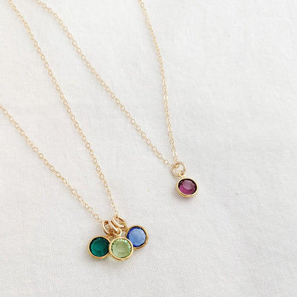 Gold Birthstone Necklace – Swarovski Crystals on 18" Gold Filled Chain