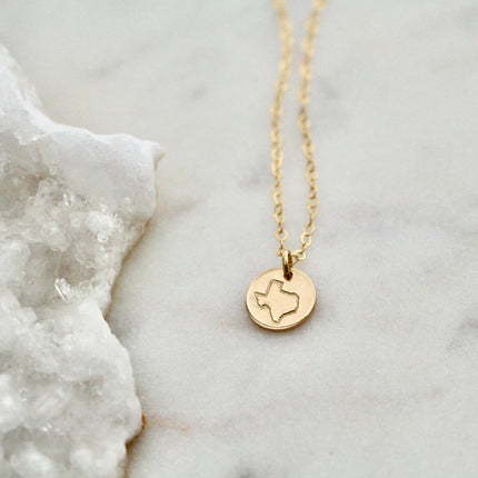 Dainty State Necklace – Personalized Gold or Silver State Pendant Jewelry
