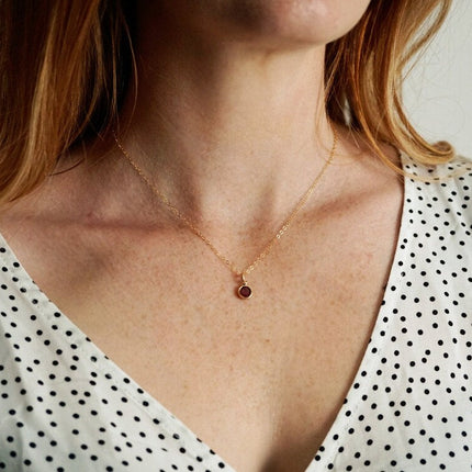 Gold Birthstone Necklace – Swarovski Crystals on 18" Gold Filled Chain