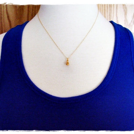 Tiny Gold Skull Necklace – 14k Gold Filled on 16" Chain