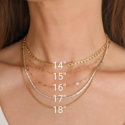 Dainty Gold Filled Heart Chain Necklace – Minimalist Everyday Jewelry, Custom Length