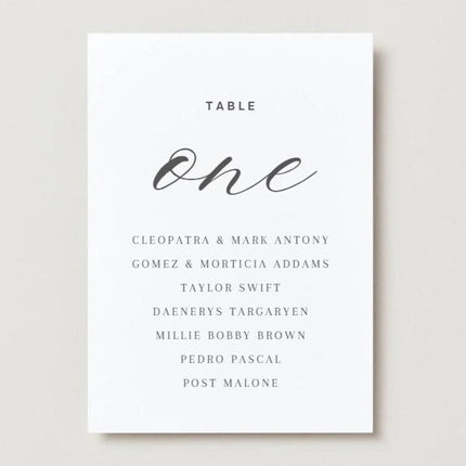 Wedding Table Numbers 1-10 | Printable Seating Chart Signs
