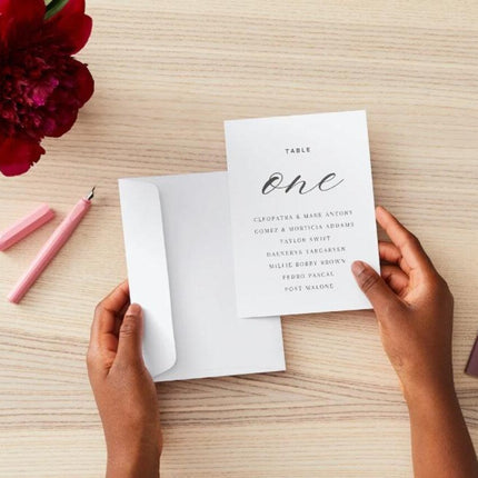 Wedding Table Numbers 1-10 | Printable Seating Chart Signs