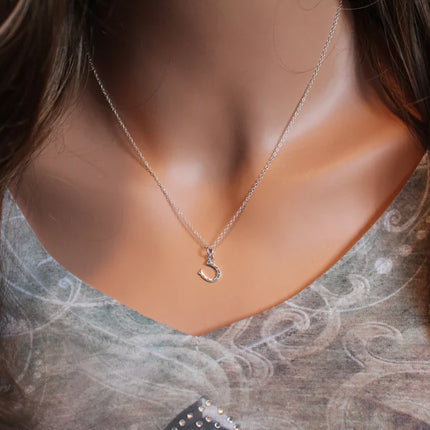 Tiny Horseshoe Necklace – Sterling Silver Charm on 18" Chain