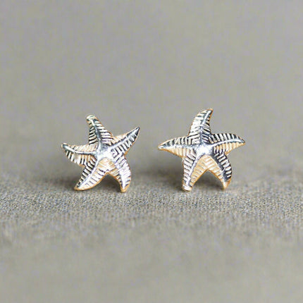 Sterling Silver Starfish Stud Earrings – 1/2 Inch