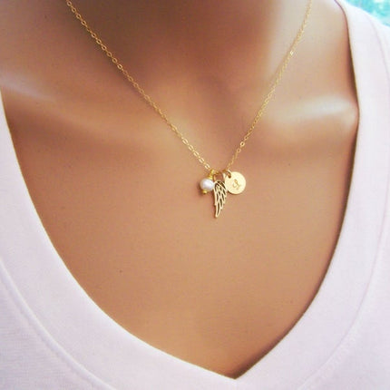 Tiny Hand Stamped Initial Charm – Gold or Silver Personalized Add On