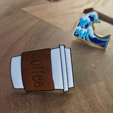 Coffee Cup Enamel Pin – Caffeine Lover Lapel Pin