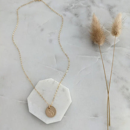 Hand Stamped State Necklace