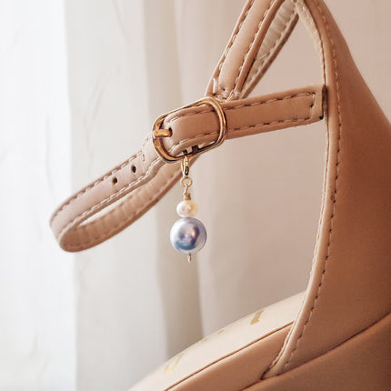Something Blue Bridal Charm – Freshwater Pearl & Swarovski Clip-On