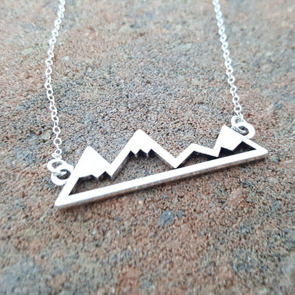 Mountain Bar Skyline Sterling Silver Necklace