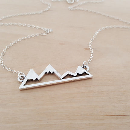 Mountain Bar Skyline Sterling Silver Necklace