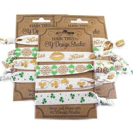 St. Patrick's Day Hair Ties Set