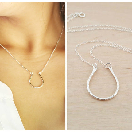 Horseshoe Necklace – Sterling Silver Lucky Charm Jewelry