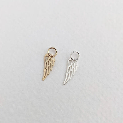 Add an Angel Wing Charm – Sterling Silver or 14k Gold Plate