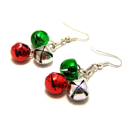 Jingle Bell Holiday Sterling Silver Earrings