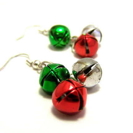 Jingle Bell Holiday Sterling Silver Earrings