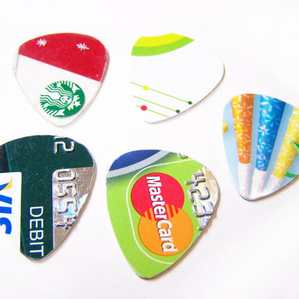 Upcycled Credit Card Guitar Pick Pack of 10 Recycled / Gift for Him