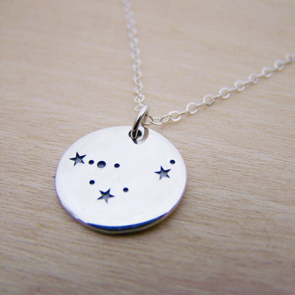 Capricorn Zodiac Constellation Sterling Silver Necklace / Gift for Her