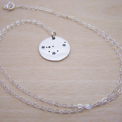 Capricorn Zodiac Constellation Sterling Silver Necklace / Gift for Her