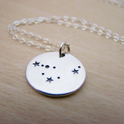 Capricorn Zodiac Constellation Sterling Silver Necklace / Gift for Her