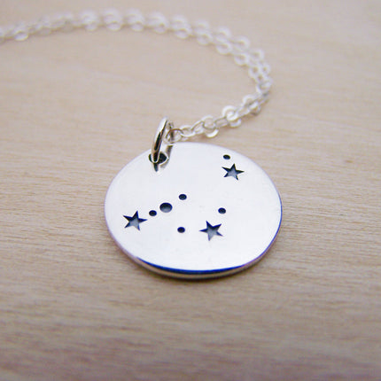 Capricorn Zodiac Constellation Sterling Silver Necklace / Gift for Her