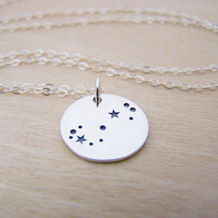 Scorpio Zodiac Constellation Sterling Silver Necklace