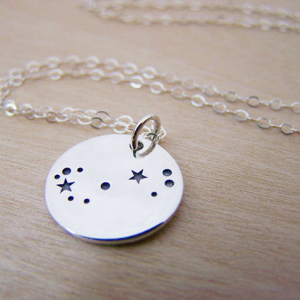 Scorpio Zodiac Constellation Sterling Silver Necklace