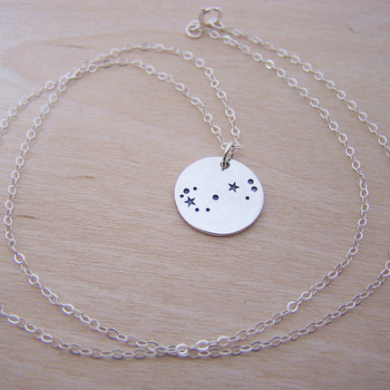 Scorpio Zodiac Constellation Sterling Silver Necklace