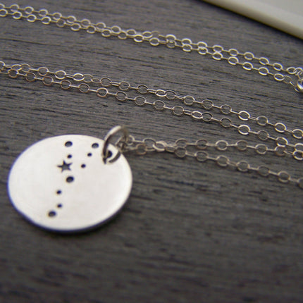 Taurus Zodiac Constellation Sterling Silver Necklace