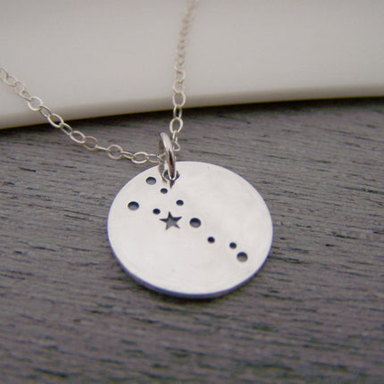 Taurus Zodiac Constellation Sterling Silver Necklace