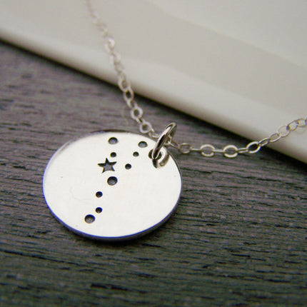 Taurus Zodiac Constellation Sterling Silver Necklace