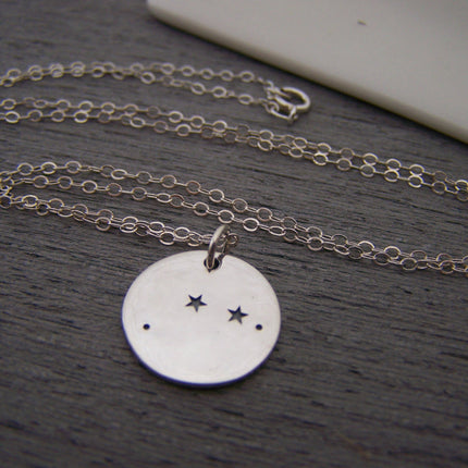 Aries Zodiac Constellation Sterling Silver Necklace