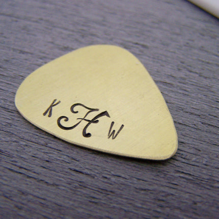 Script Monogrammed Initial Personalized Guitar Pick