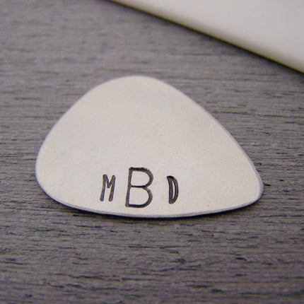 Monogrammed Initial Personalized Guitar Pick / Gift for Him / Gift for Dad / Musician Gift