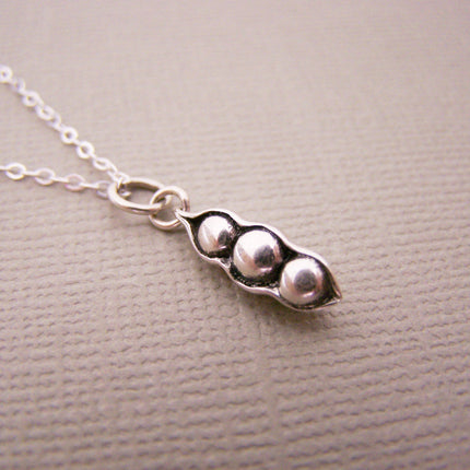 Sterling Silver Three Peas in a Pod Necklace