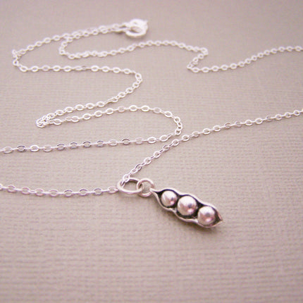 Sterling Silver Three Peas in a Pod Necklace
