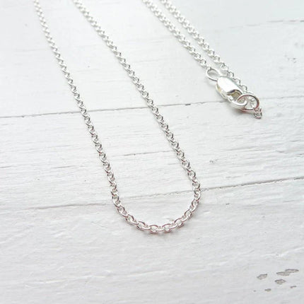 Sterling Silver Cable Chain Necklace 2.3mm | Lobster Clasp | Custom Length Minimal Chain