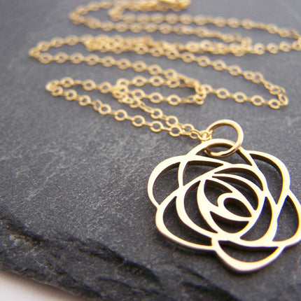 Flower Charm 14k Gold Fill Necklace