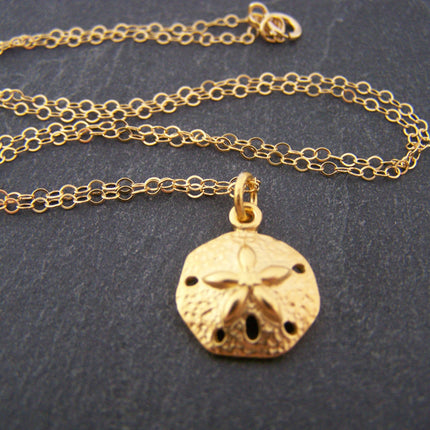 Sand Dollar Charm 14k Gold Fill Necklace