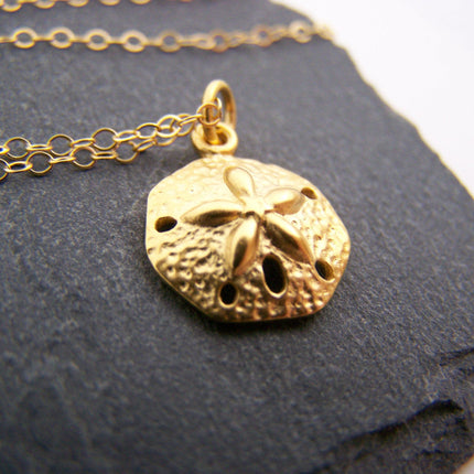 Sand Dollar Charm 14k Gold Fill Necklace