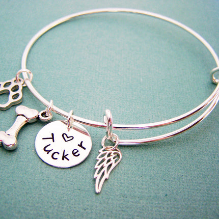 Dog Memory Bracelet -  Pet Loss Jewelry - Personalized Bracelet