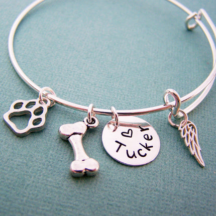 Dog Memory Bracelet -  Pet Loss Jewelry - Personalized Bracelet