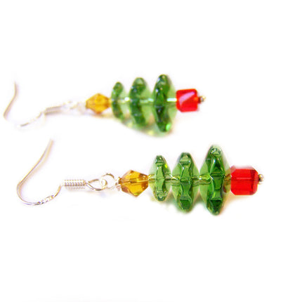 Swarovski Crystal Christmas Tree Sterling Silver Earrings