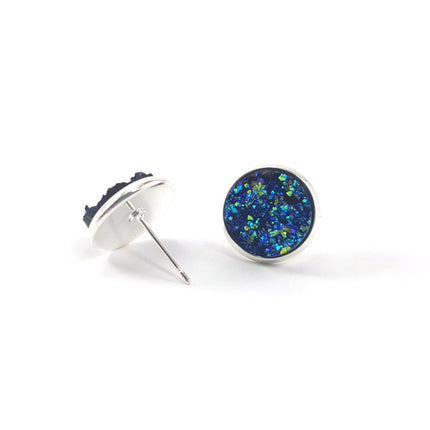 Sparkling Faux Druzy Stud Earrings