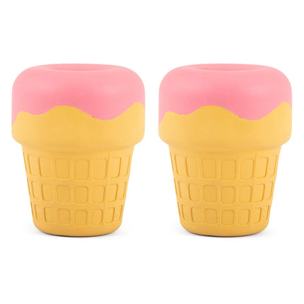 Jeffers Ice Cream Cone Natural Rubber Stuffable Treat Dispensing Dental Dog Chew Toy