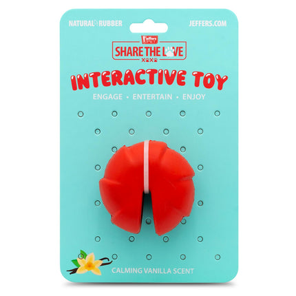 Jeffers Red Millipede Natural Rubber Treat Dispensing Dental Dog Chew Toy