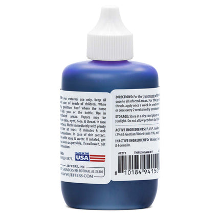 Jeffers Thrush Away Hoof Treatment for Thrush in Horses, 2 oz